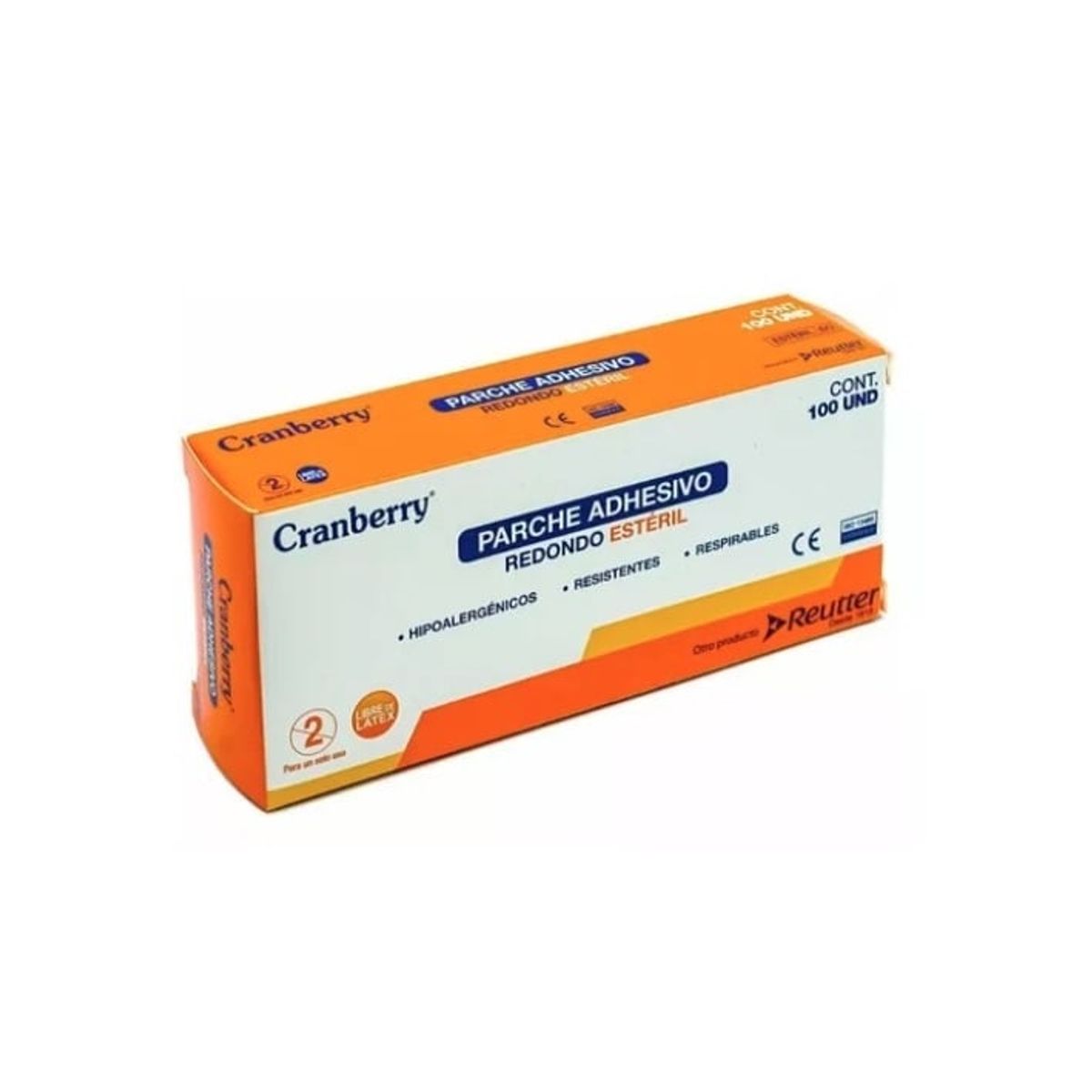 CRANBERRY - Parche Curita Redondo Para Vacunas Caja x100 Unidades