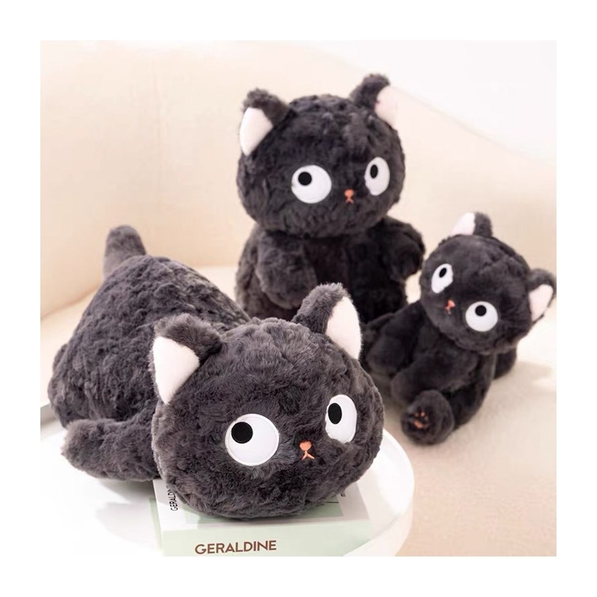 GENERICO - Peluches de Gato Negro Kawaii  20cm