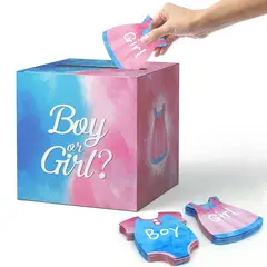 SM - Caja Para Revelar Género Juegos De Votación Baby Shower