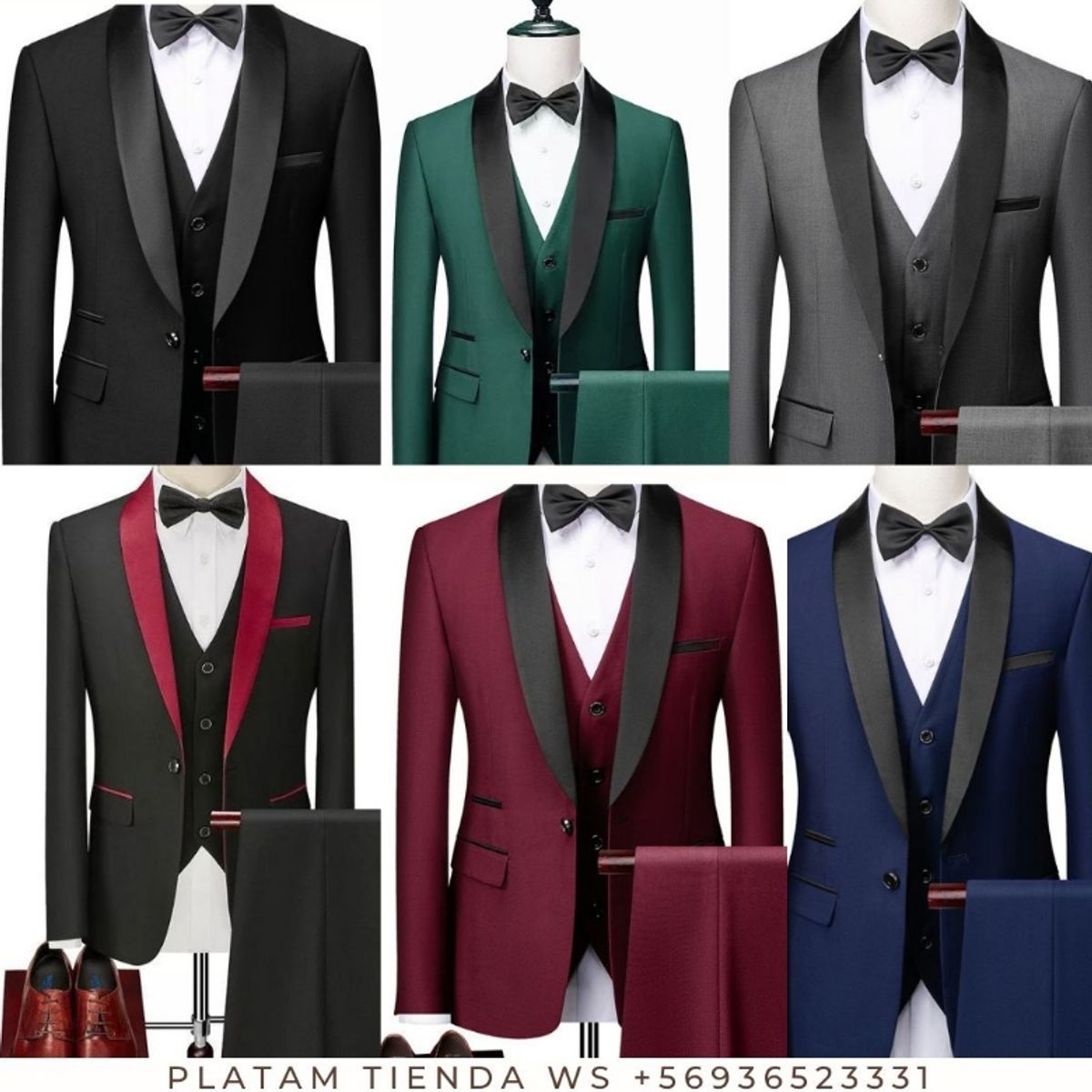 GENERICO - Trajes de boda  de tres piezas para hombre