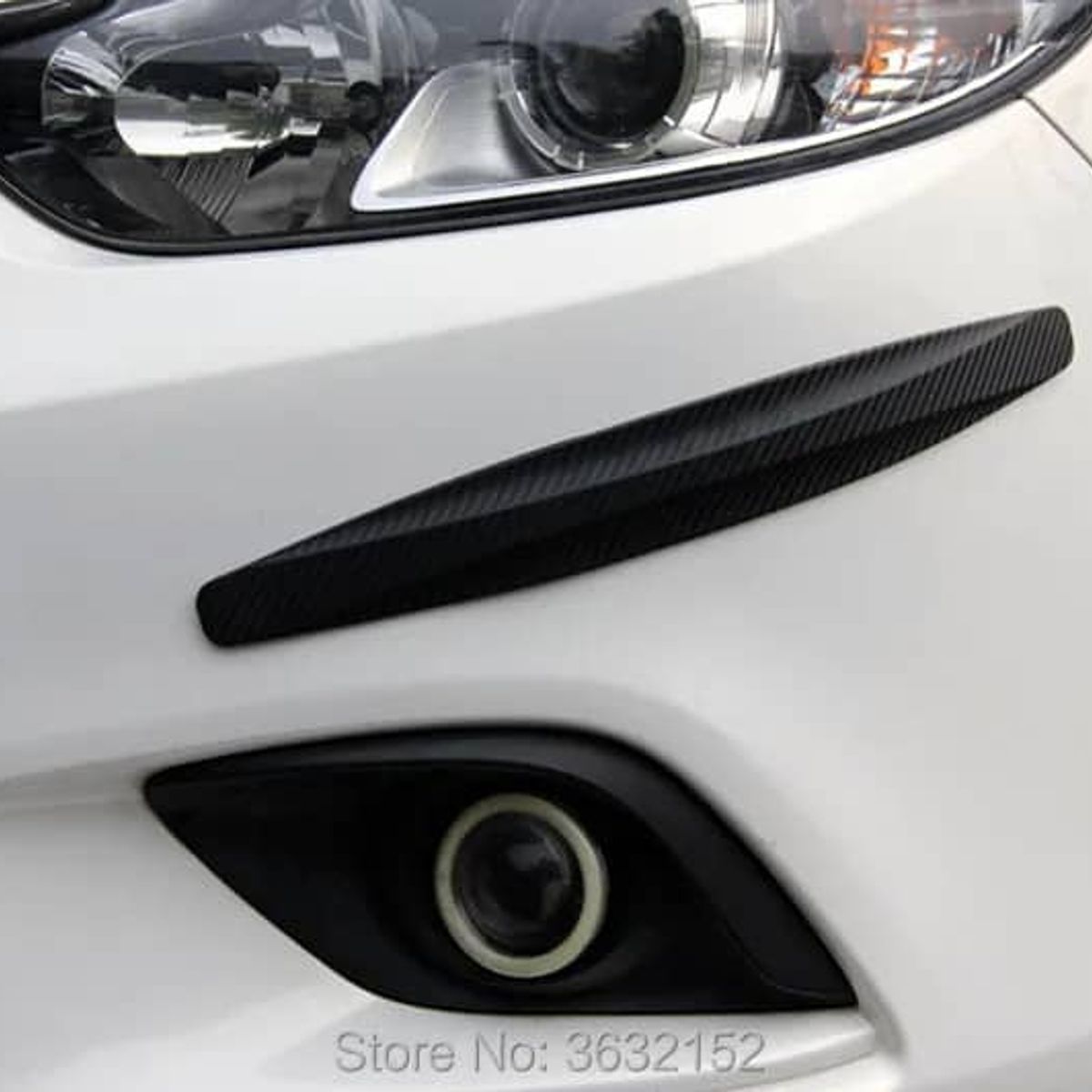 GENERICO - Par de topes antigolpes de goma para Bumper carbono