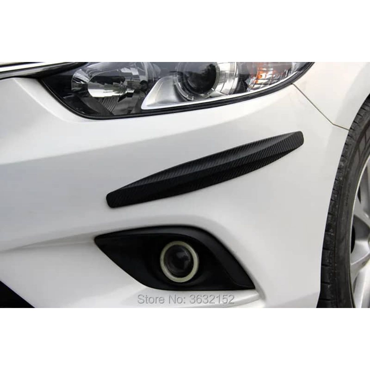 GENERICO - Par de topes antigolpes de goma para Bumper carbono