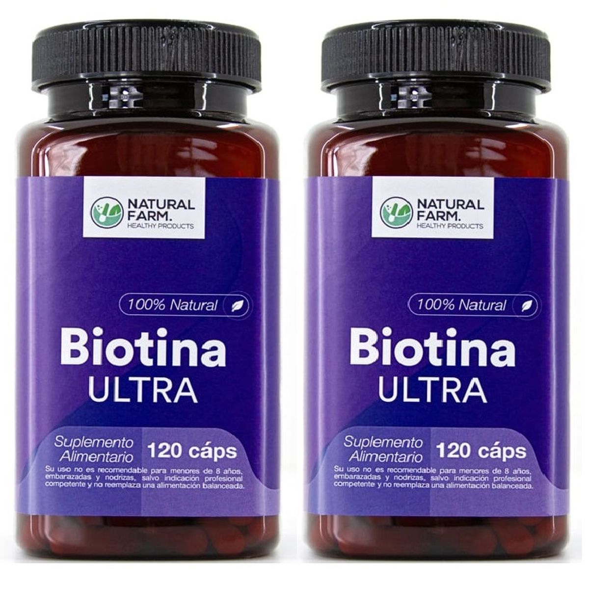 NATURAL FARM - Pack 2 Biotina Ultra Nf 240 Capsulas 2x120 Caps..-