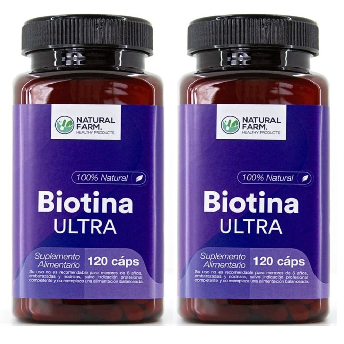 NATURAL FARM - Pack 2 Biotina Ultra Nf 240 Capsulas 2x120 Caps..-