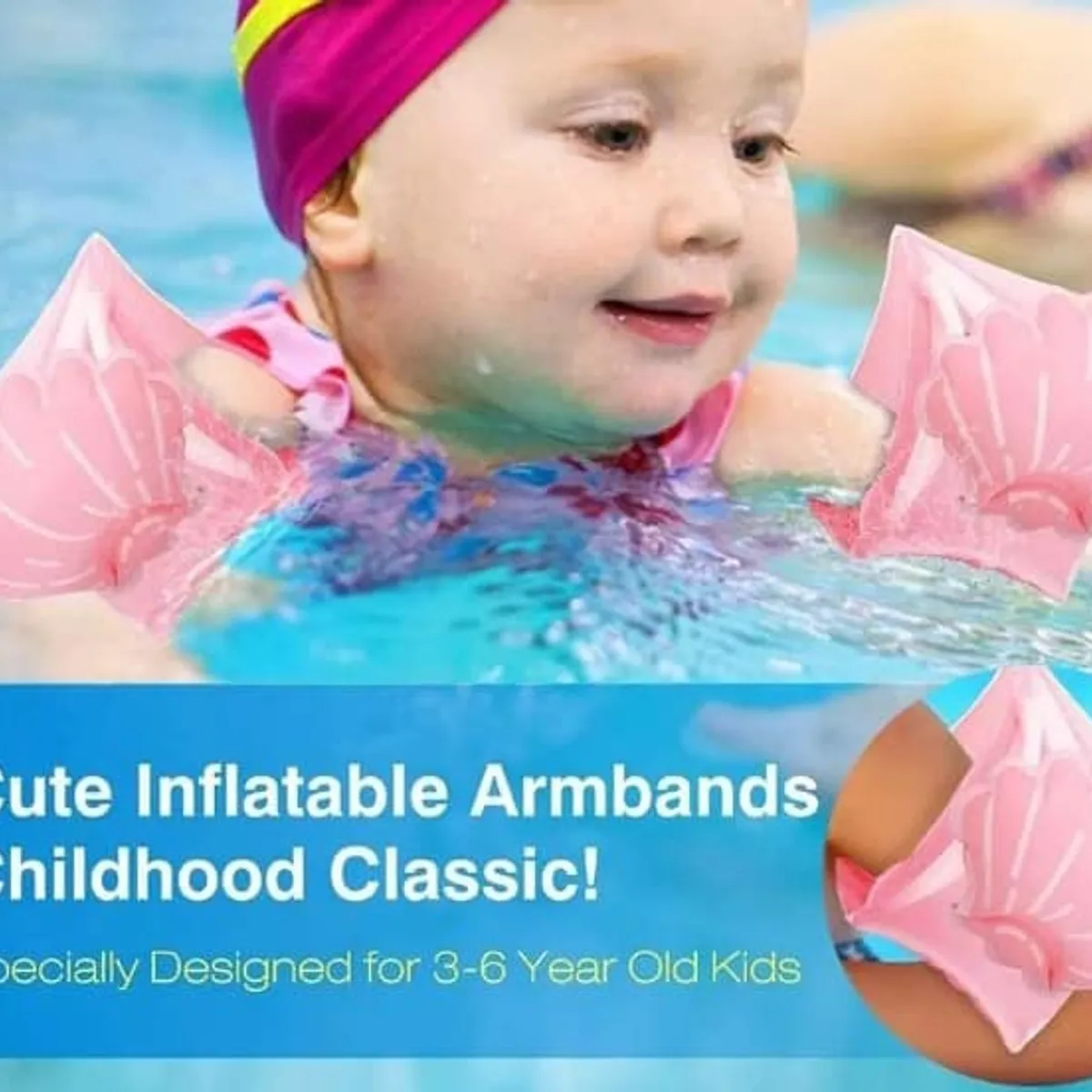 GENERICO - Pack 2 flotadores inflable alita brazos para niños
