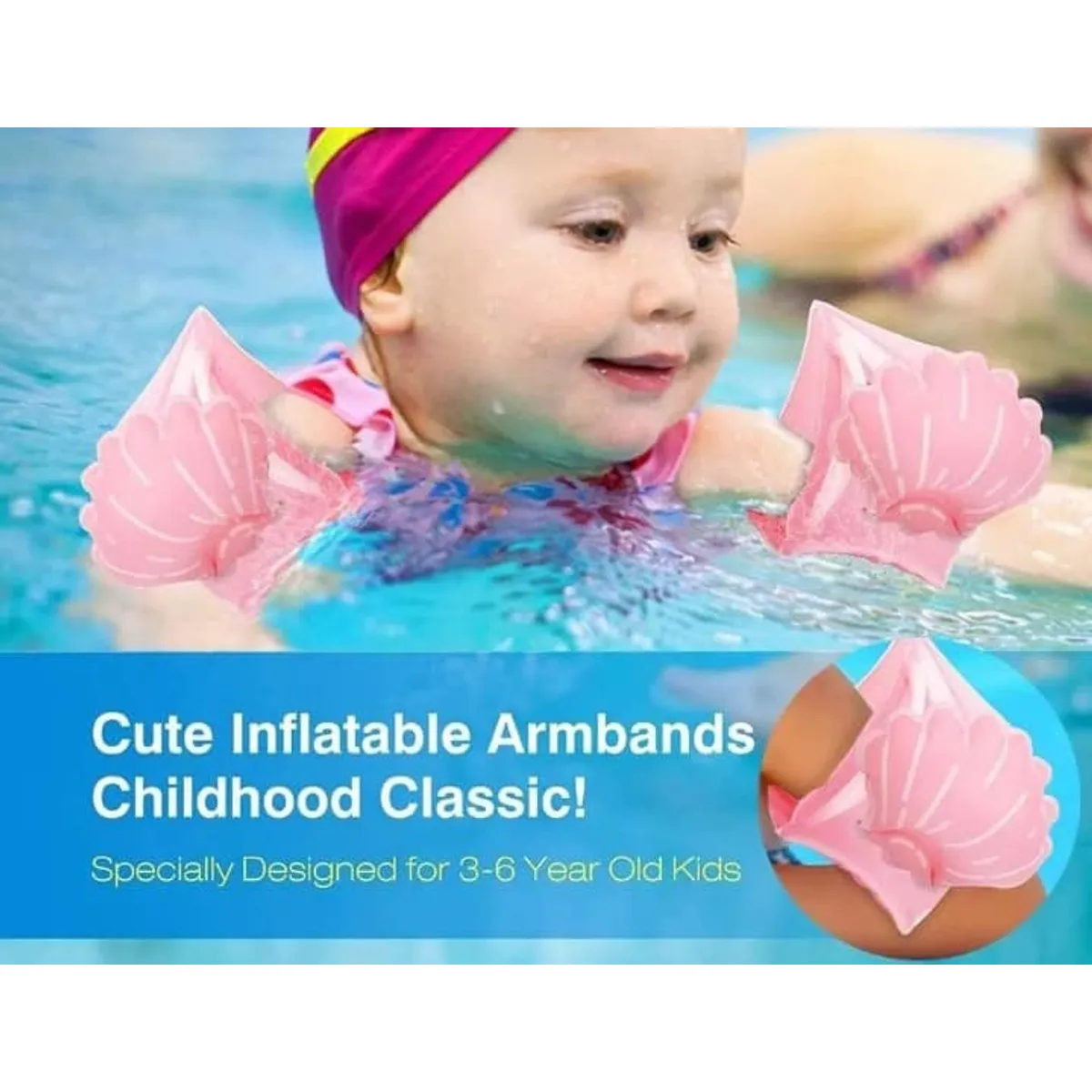 GENERICO - Pack 2 flotadores inflable alita brazos para niños