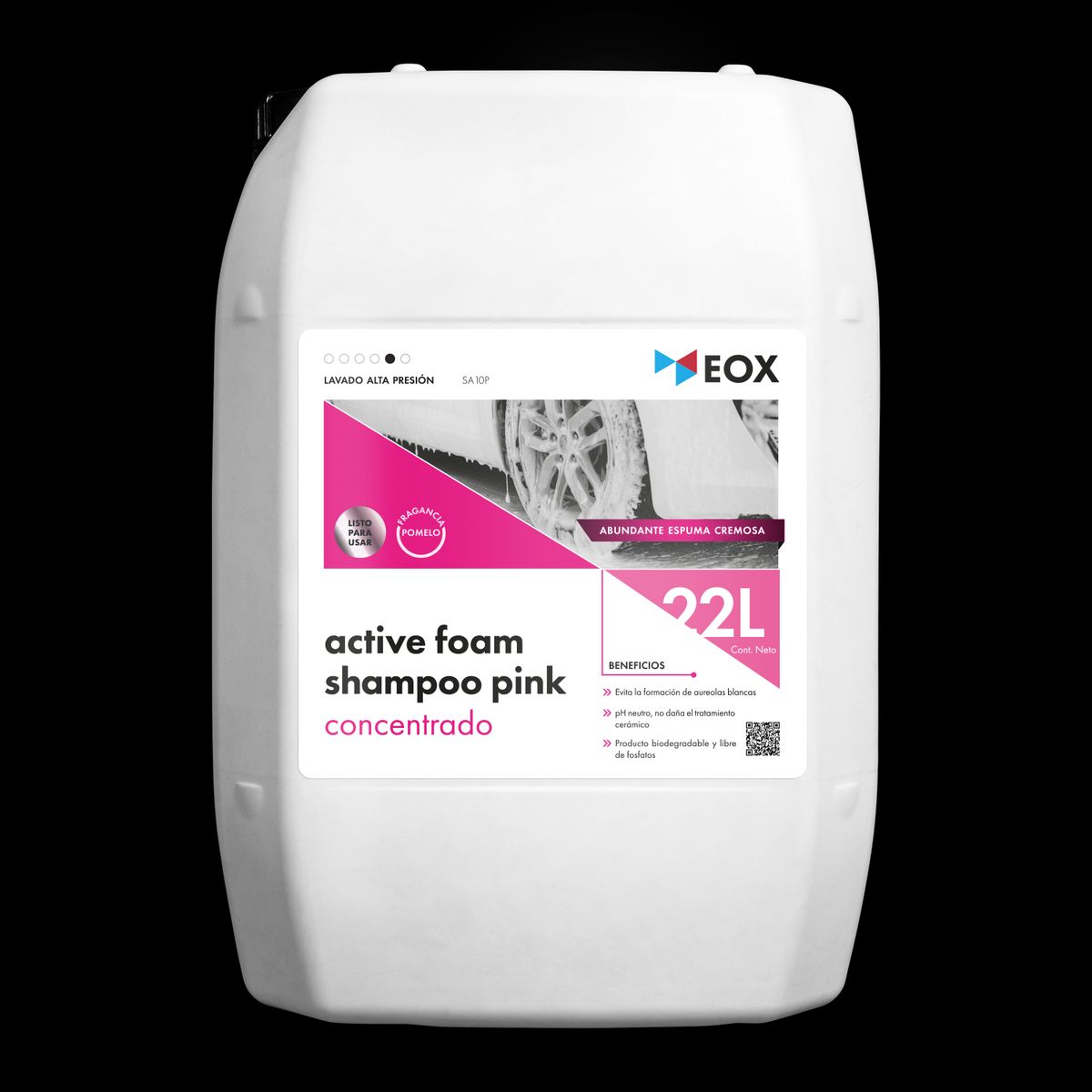 GENERICO - Shampoo Automotriz Snow Active Foam Color Pink Rosa Eox 22 L