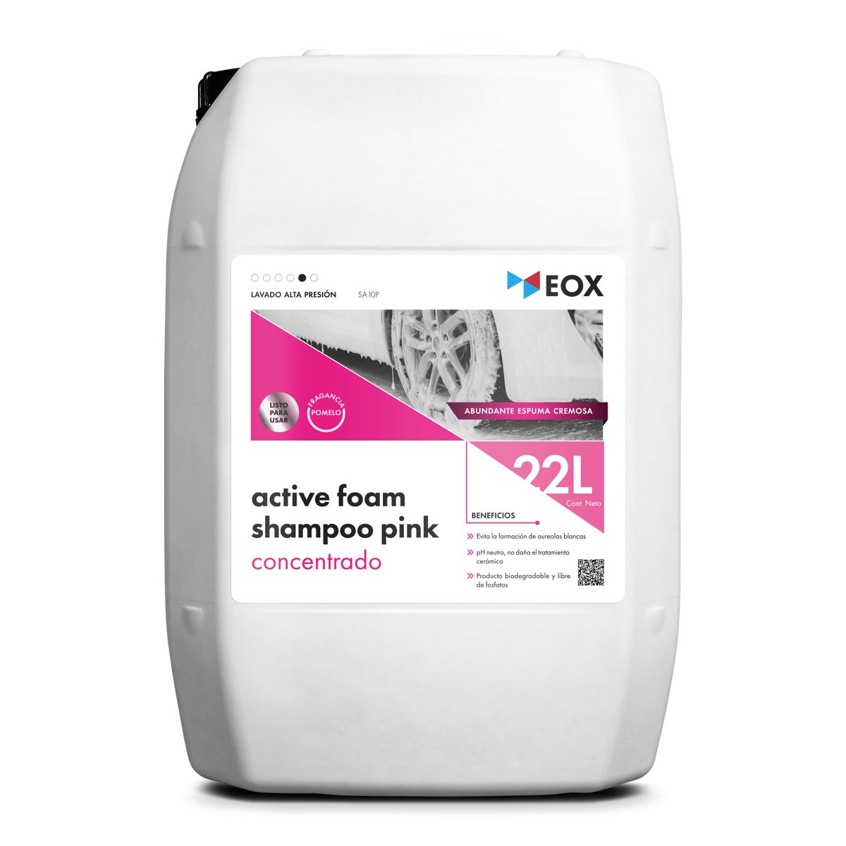 GENERICO - Shampoo Automotriz Snow Active Foam Color Pink Rosa Eox 22 L