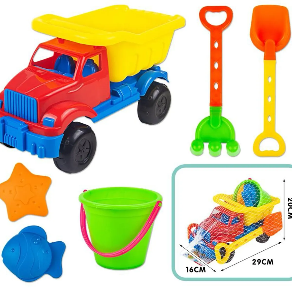 GENERICO - Camión Juguete De Playa Balde Rastrillo Moldes