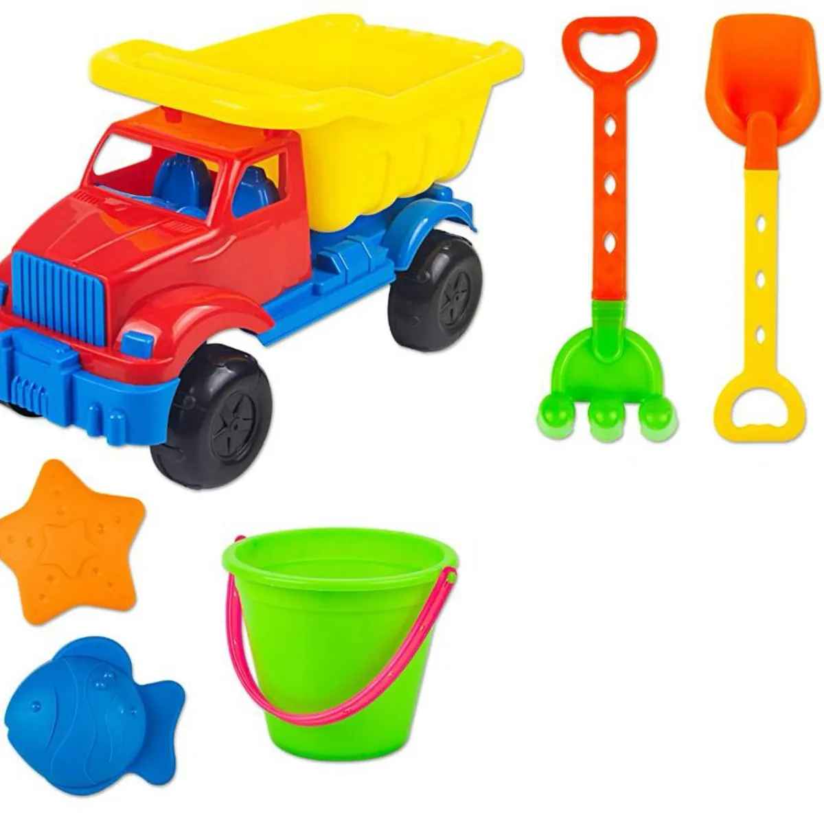 GENERICO - Camión Juguete De Playa Balde Rastrillo Moldes