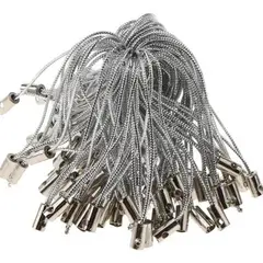 ALEMDALINDA - Cordon Para Teléfono Móvil Accesorio Metal 100 Unds Plateado
