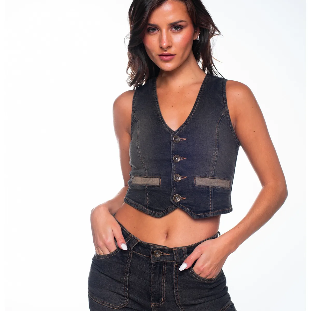 EFESIS - Gillette Lira Sobreteñida Bolsillo Revez Tela Negro Efesis