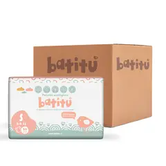 BATITU - Caja de Pañales Ecologicos Premium de Bambú Talla S (120un)