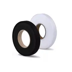 GENERICO - Cinta Adhesiva Tela Bastas Parches Roturas Blanco y Negro
