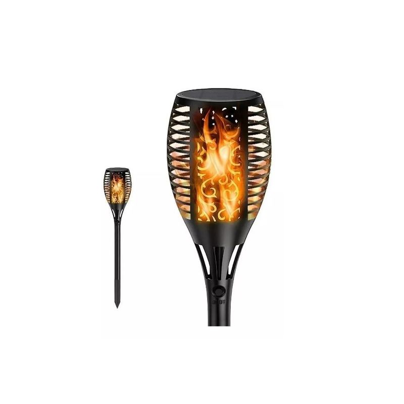 GENERICO - Estaca Solar Led Antorcha Jardín Grande C Panel Premium