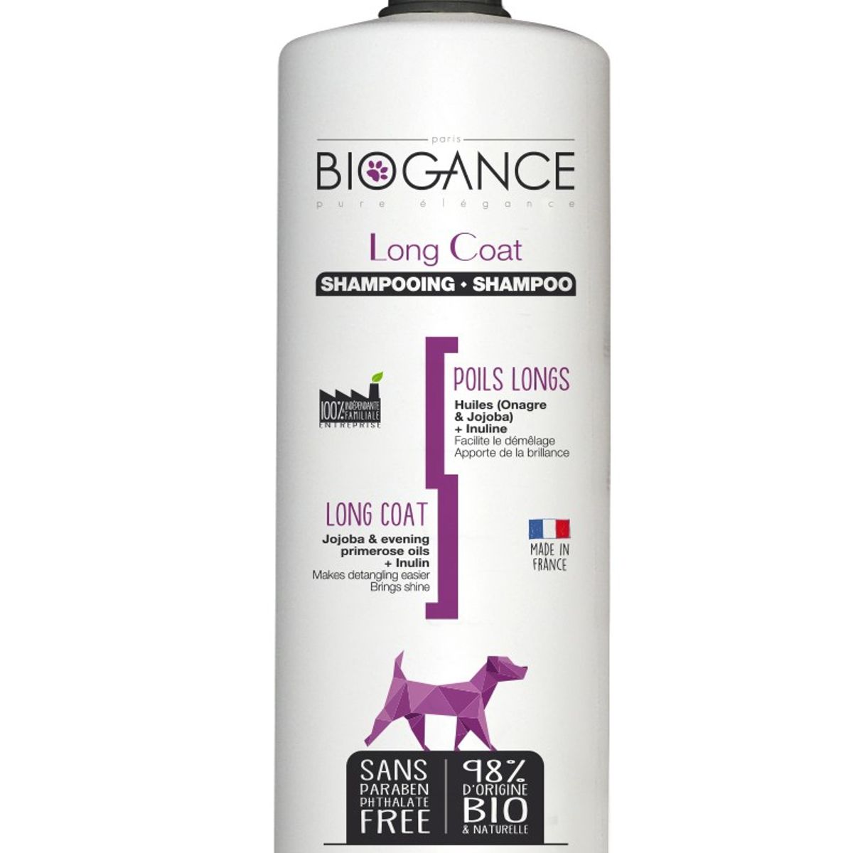 BIOGANCE - Shampoo Long Coat (Pelajes Largos) 1 Litro, Biogance.