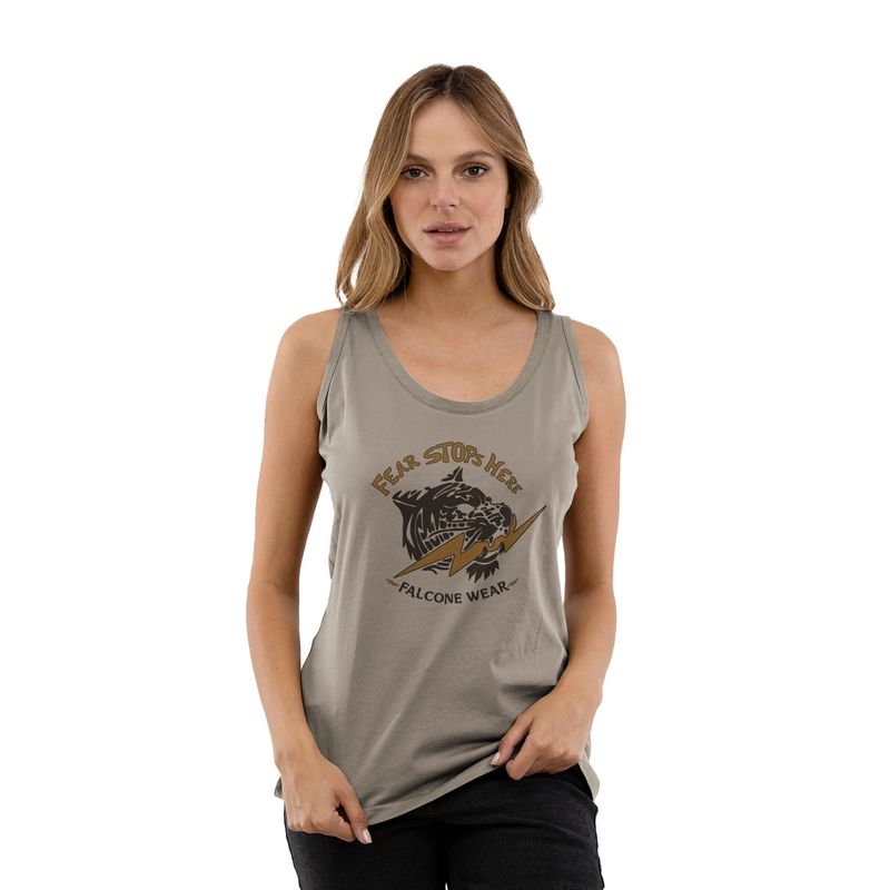 FALCONE - Polera Orgánica Sin Mangas Tiger Ray Falcone