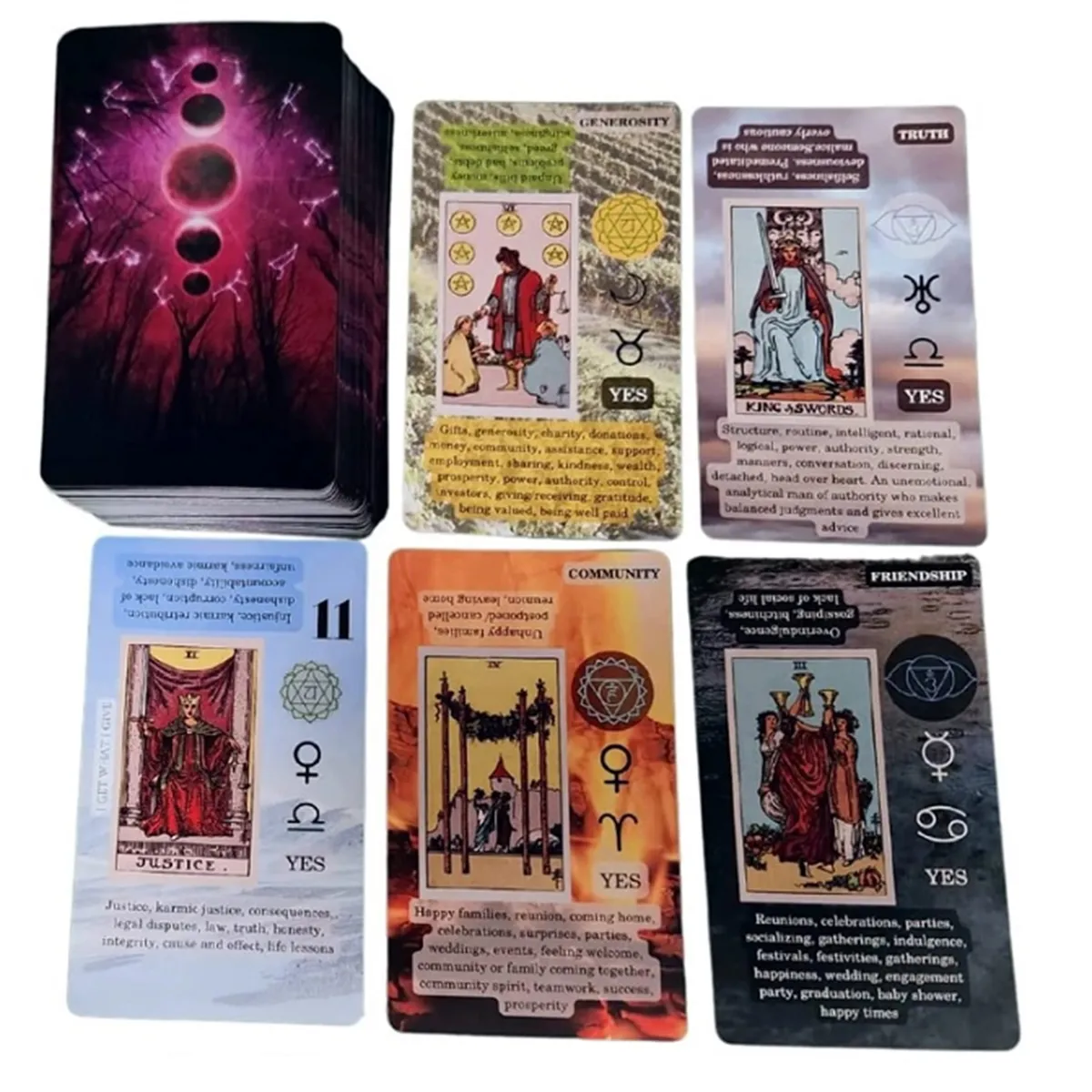 GENERICO - APRENDIENDO TAROT, 78 CARTAS CADA UNA CON SIGNIFICADO ESPAÑOL
