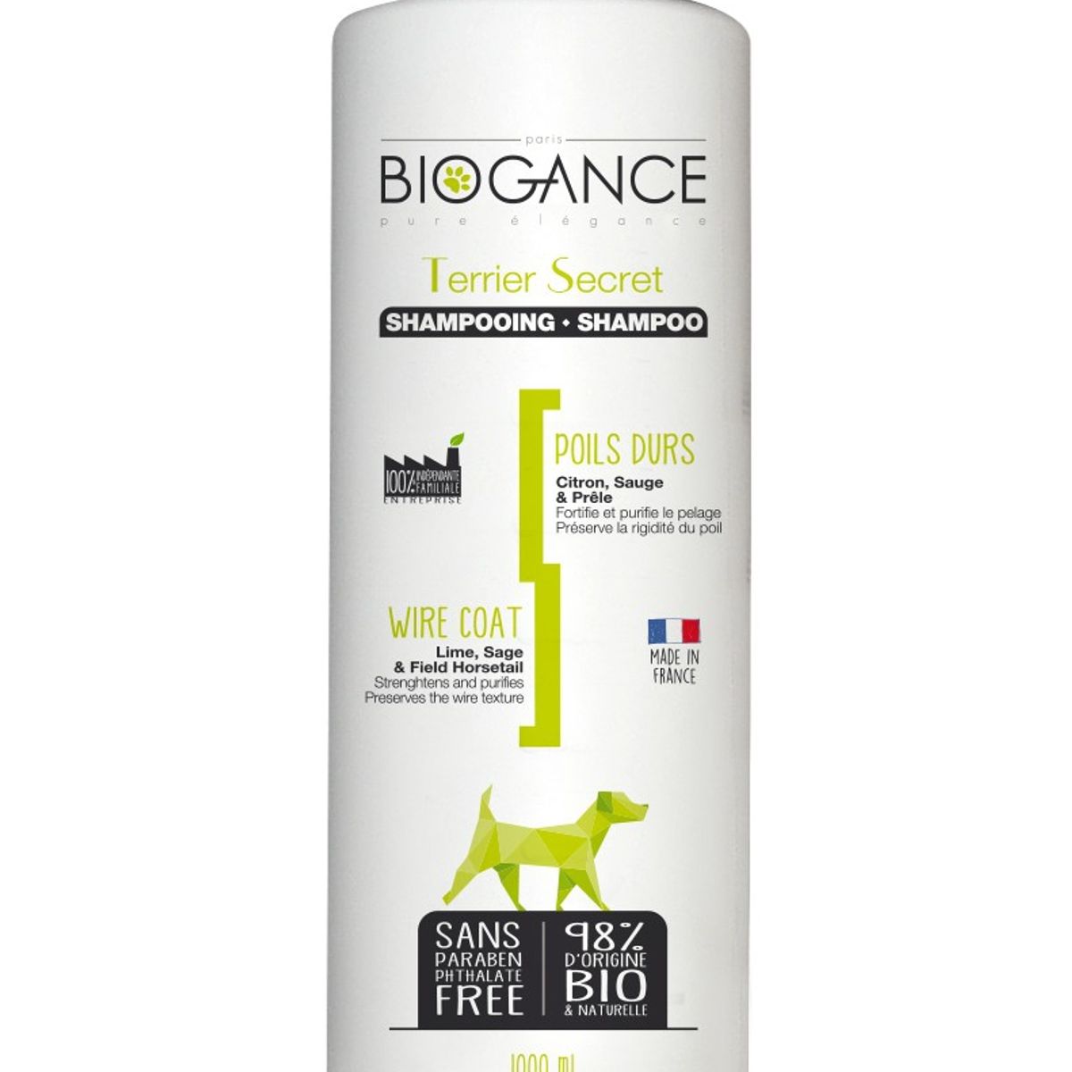 BIOGANCE - Shampoo Terrier Secret (Pelo de alambre) 1 Litro, Biogance.