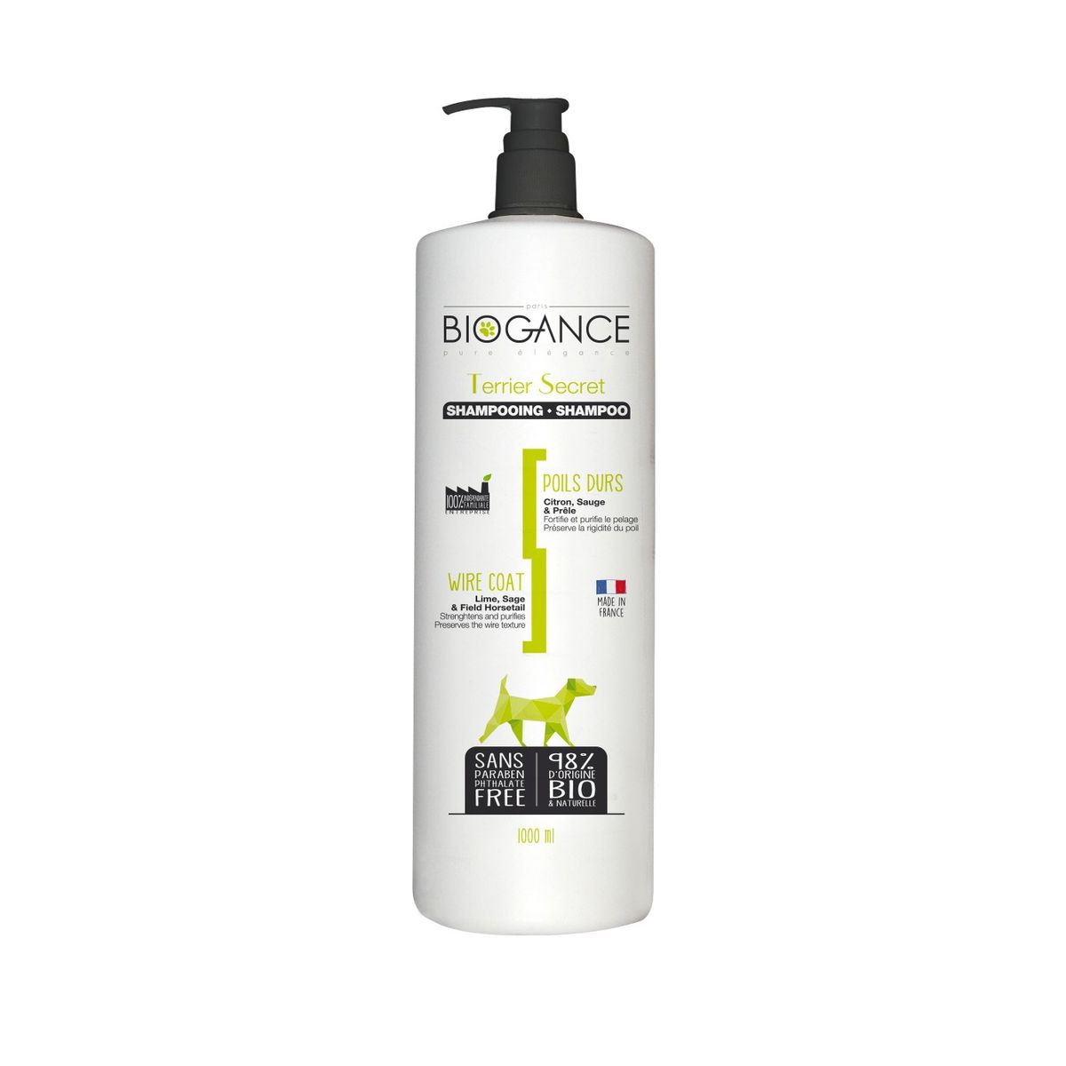 BIOGANCE - Shampoo Terrier Secret (Pelo de alambre) 1 Litro, Biogance.
