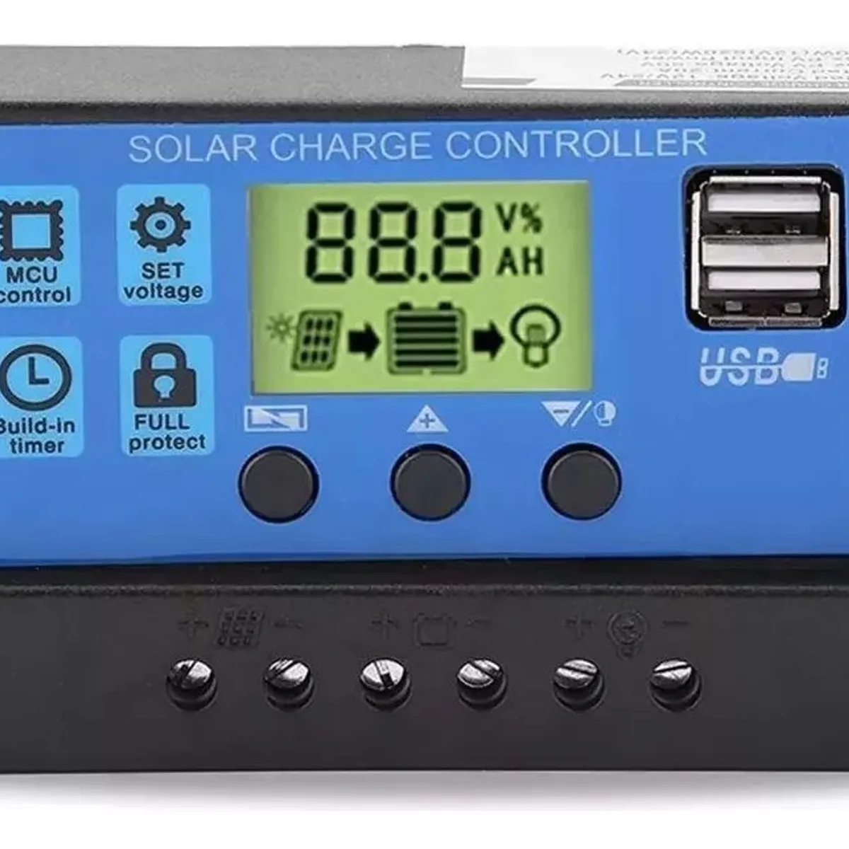 GENERICO - Regulador Carga Solar Panel Digital 12v 24v 30a