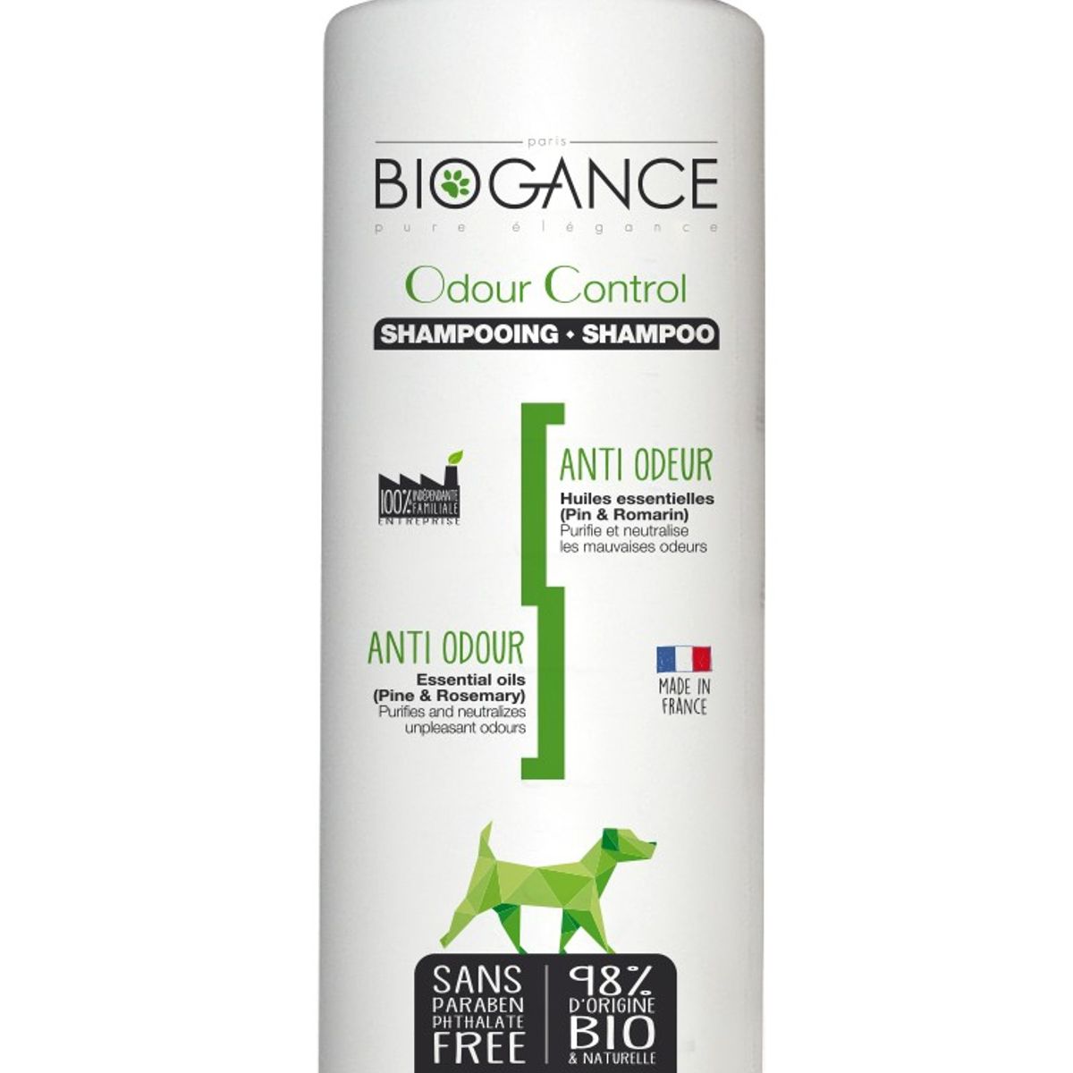 BIOGANCE - Shampoo Odour Control (Control de olor) 1 Litro, Biogance.
