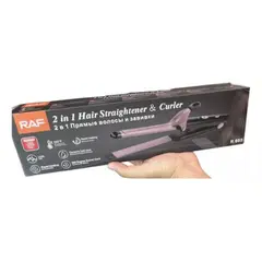OEM - Plancha Alisador Ondulador 2 En 1 35w Pantalla Led RAF-603.
