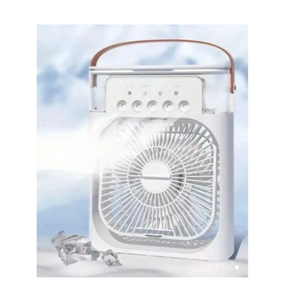 ESHOPANGIE - Ventilador Aire Frio - Humidificador Recargableluces Led Blanco