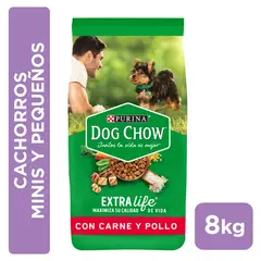 DOG CHOW - Alimento seco perro Cachorros Minis y Pequeños 8kg