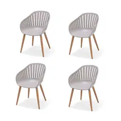 MIDTOWN - Pack x4 Sillas Exterior Cannes Gris - Gris