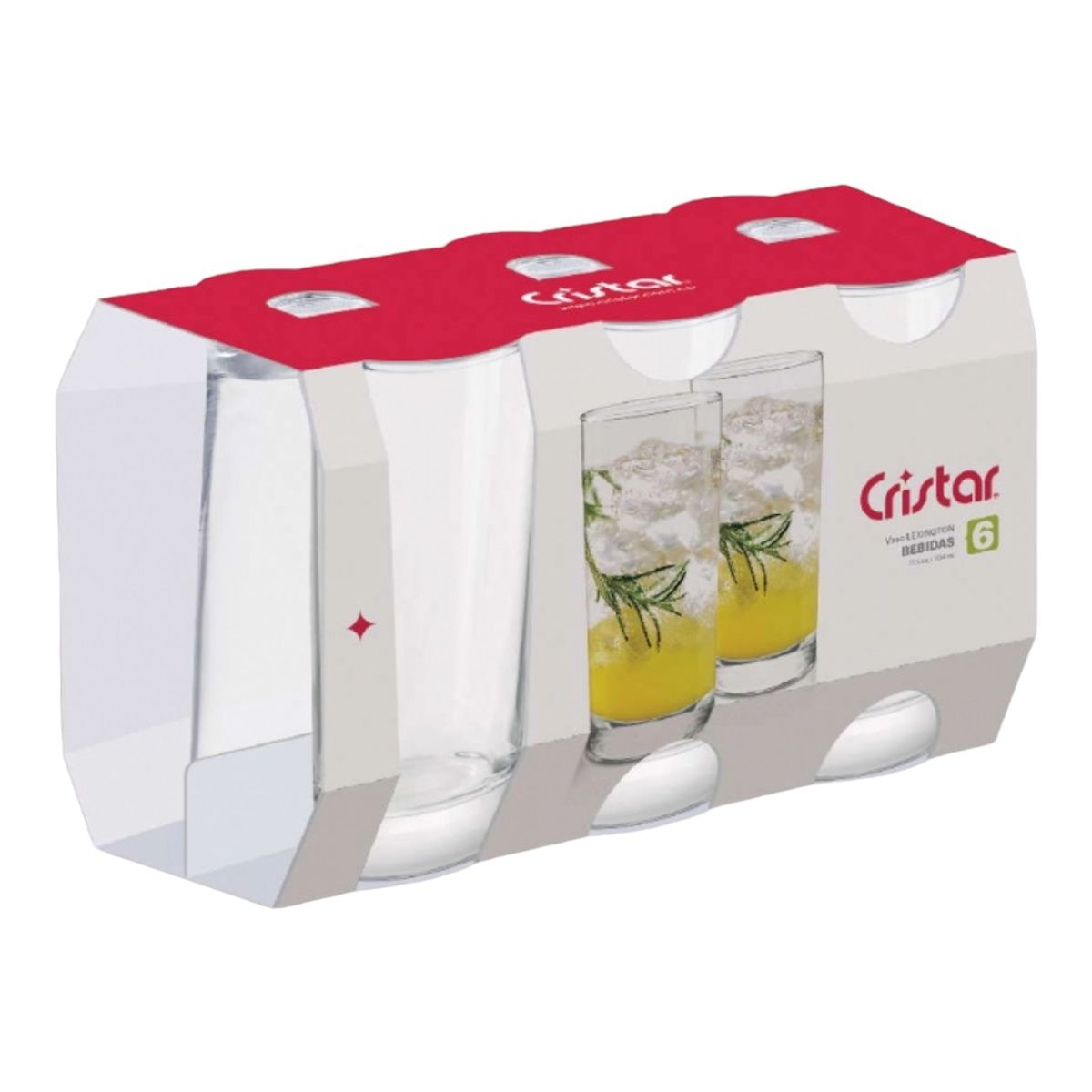 CRISTAR - Display 6 Vasos Lexington Tequila 74 Cc 0054Cl