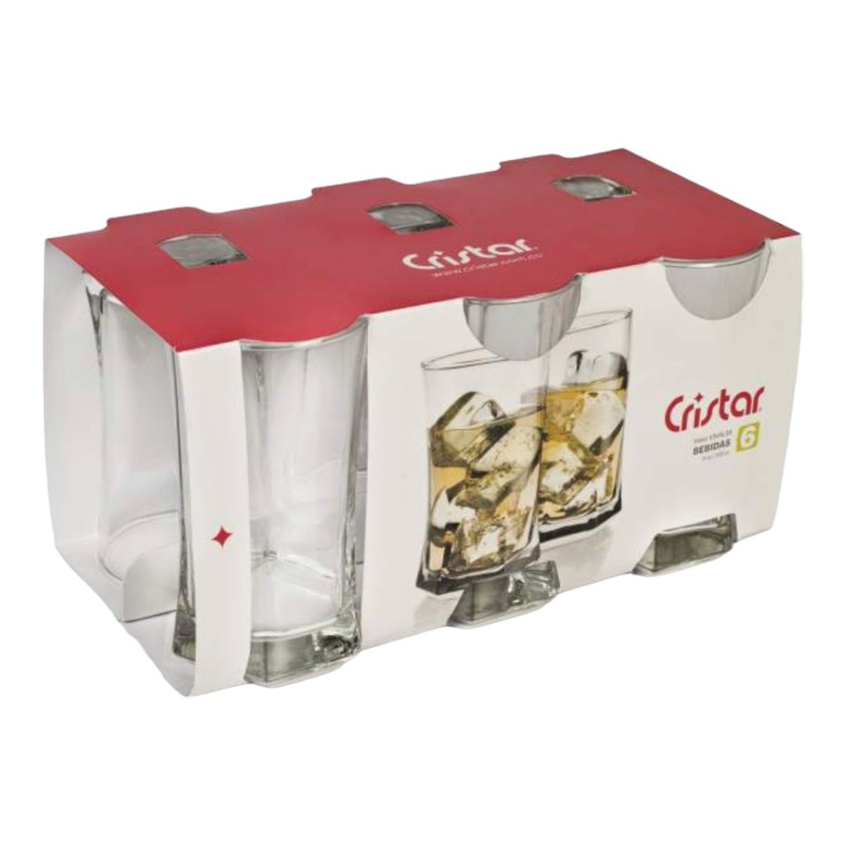 CRISTAR - Display 6 Vasos Vivaldi W/A 332 Cc