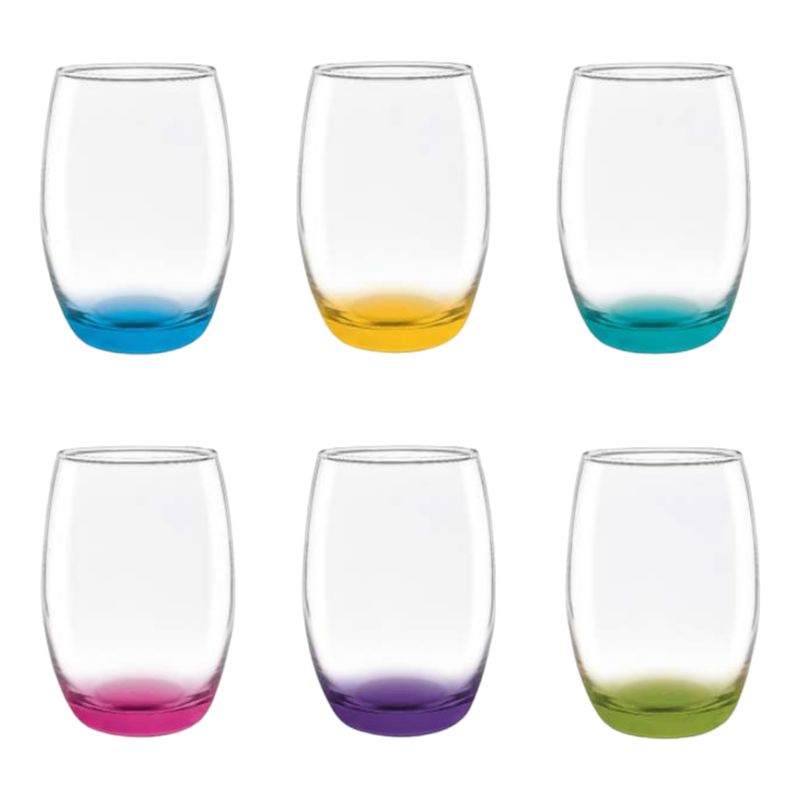 CRISTAR - Display 6 Vasos Altos Mikonos Fondo Color 460 Cc