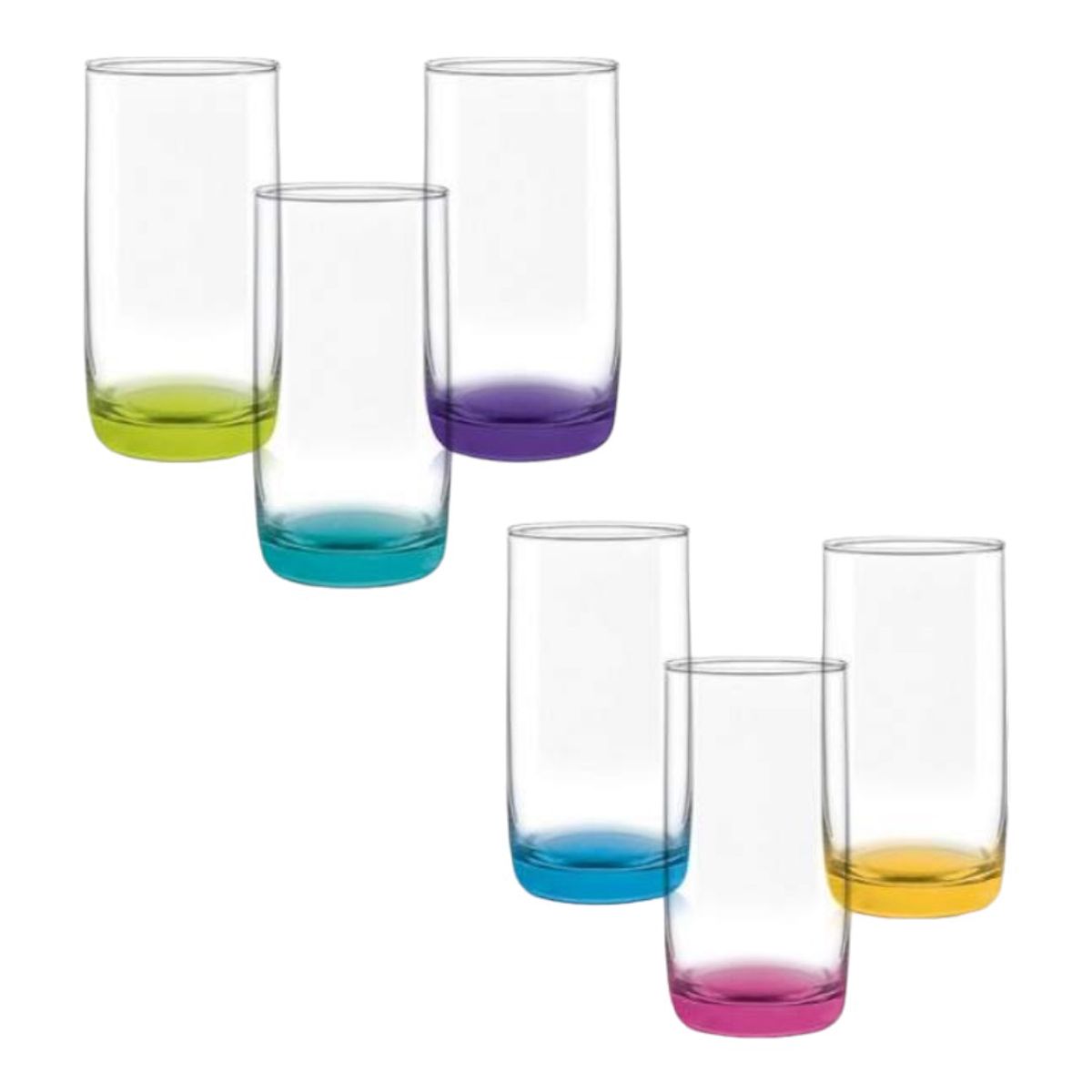 CRISTAR - Display 6 Vasos Altos Monterrey Fondo Color 445 Cc