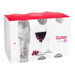 CRISTAR - Display 6 Copas Vino Tto Versalles 300 Cc