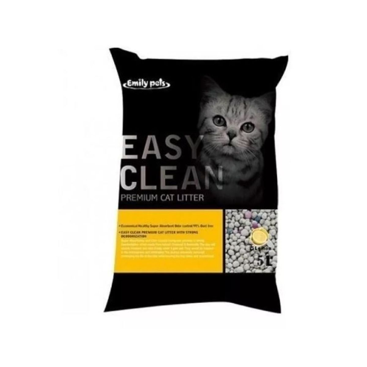 GENERICO - Arena Sanitaria Aglutinante Easy Clean 4 Kg Aromas Limón
