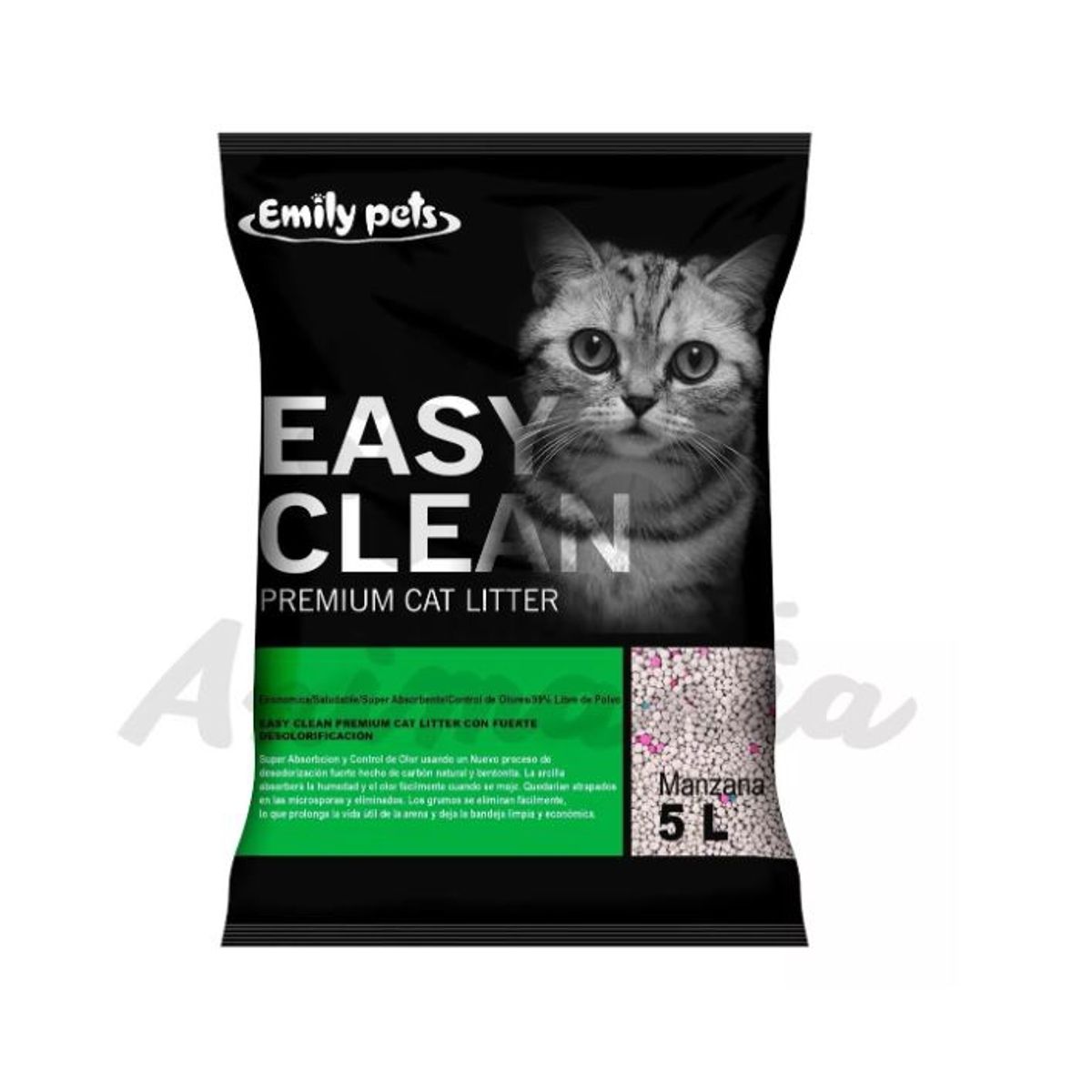 GENERICO - Arena Sanitaria Aglutinante Easy Clean 4 Kg Aromas Manzana
