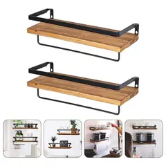 GENERICO - Kit 2 Repisas Flotantes De Madera Organizador Hogar Decoración