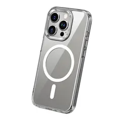 XUNDD - Carcasa para iPhone 15 Pro Max MagSafe Wisely Iron Transparente