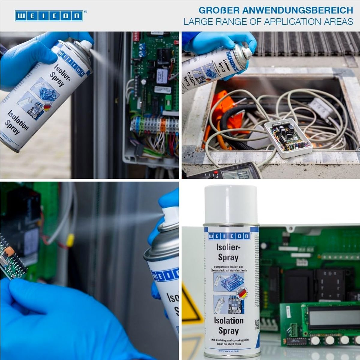 WEICON - Spray Barniz Laca Aislante Electrico 400ml Transparente