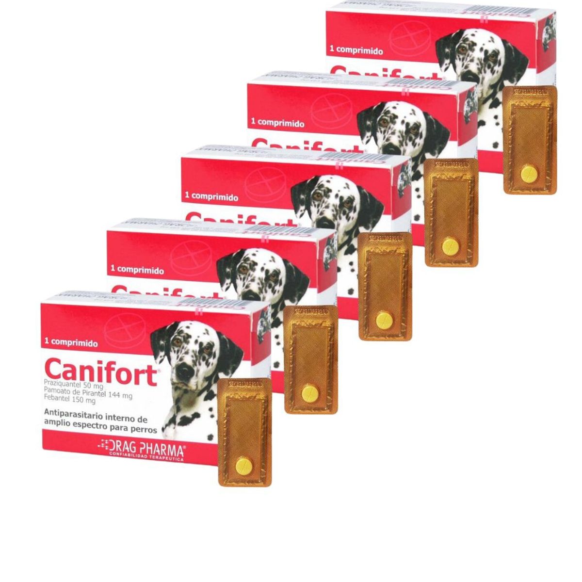 DRAG PHARMA - Antiparasitario Canifort 5 comprimidos