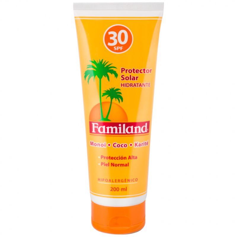 FAMILAND - Bloqueador Familand Fps 30 Hidratante Monoi pomo 200ml.