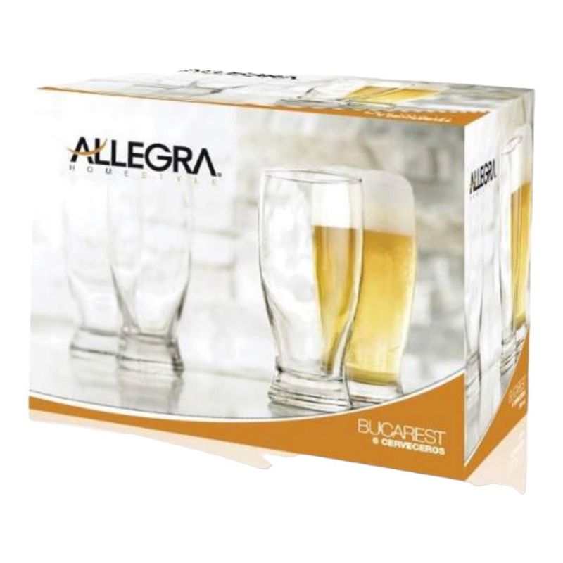 ALLEGRA - Set 6 Cerveceros Bucarest 340 Cc