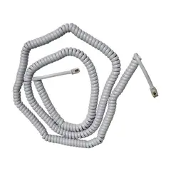 MACROTEL - Cable De Teléfono Retráctil blanco De 7,5 Metros