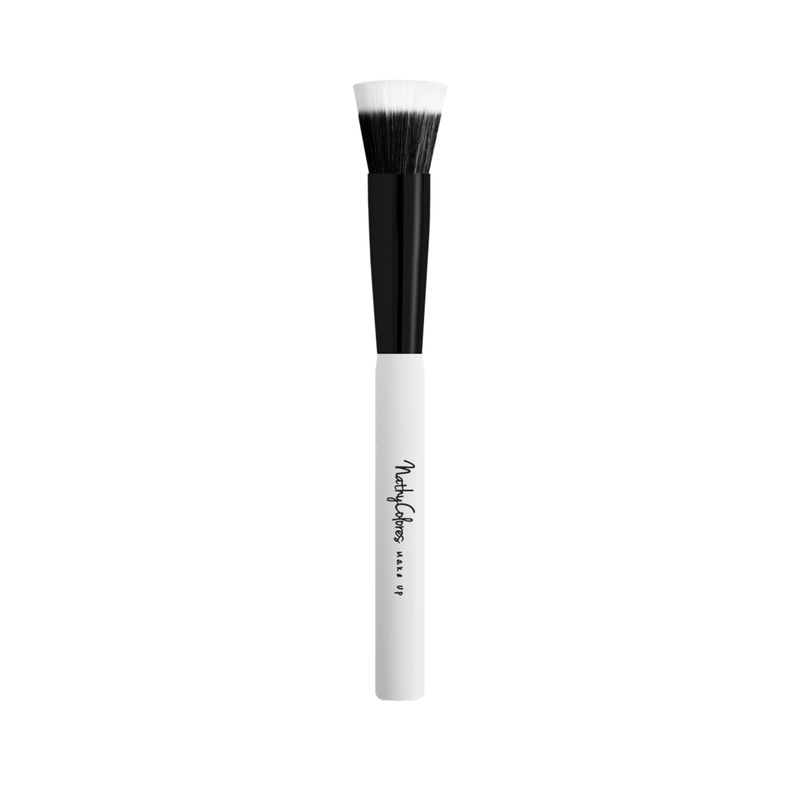 NATHYCOLORES - NathyColores - Brocha de Maquillaje Profesional - Blanca