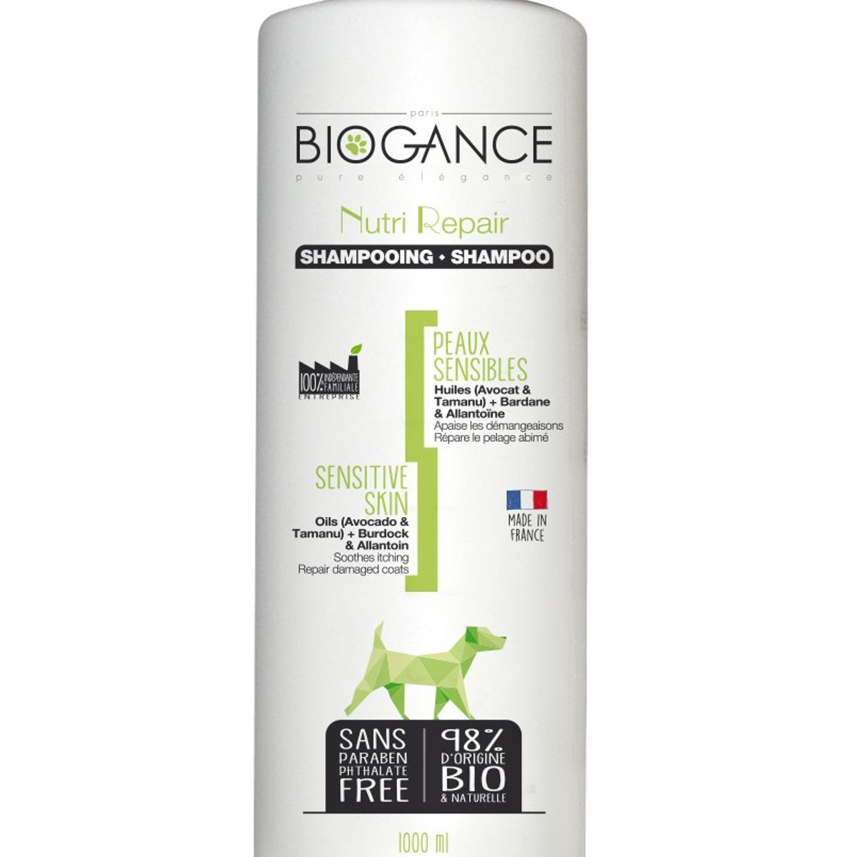 BIOGANCE - Shampoo Nutri Repair (pelaje seco y dañado) 1 Litro, Biogance.