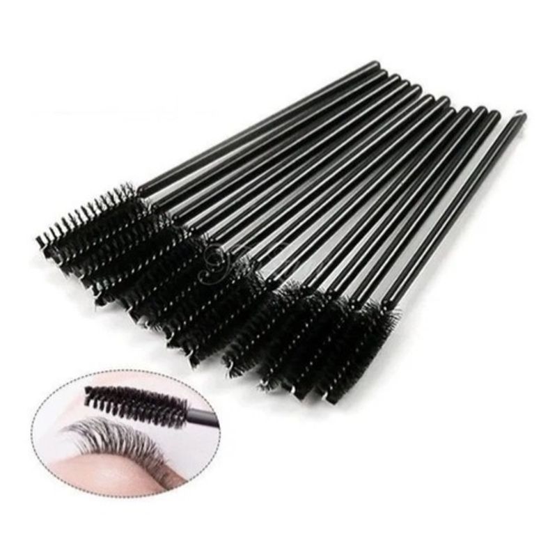 GENERICO - Cepillos Para Cejas Y Pestañas Negros