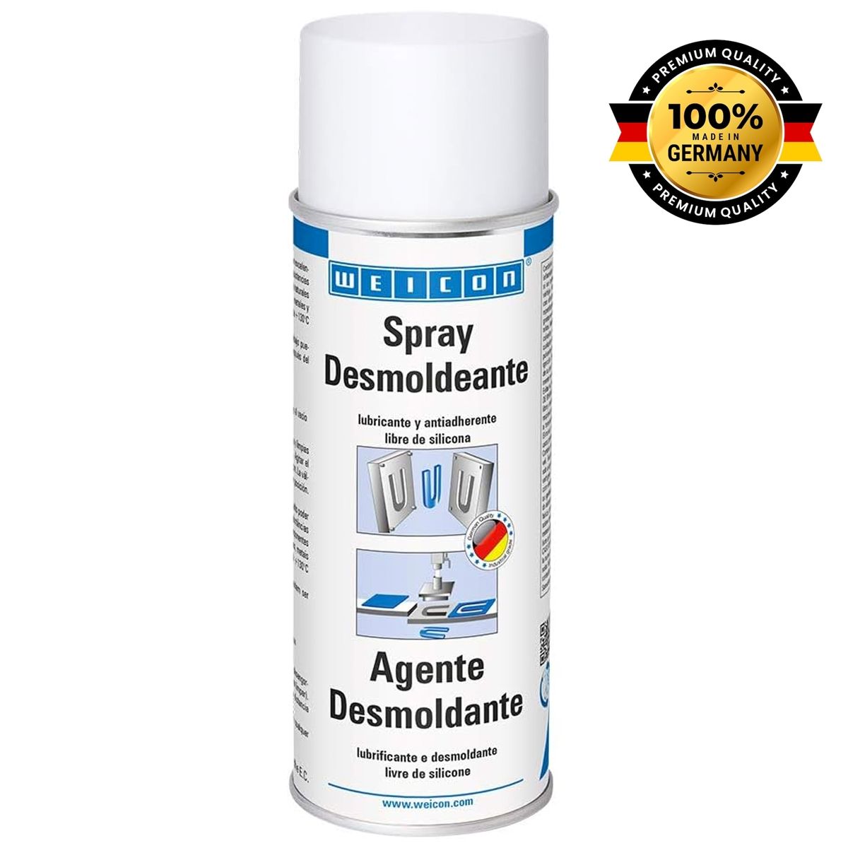 WEICON - Spray Desmoldante 400ml Lubricante y Antiadherente Exento De Silicona