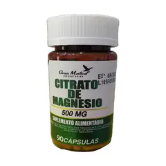 GREEN MEDICAL - Citrato de Magnesio 500 mg 90 Cápsulas Green Medical.