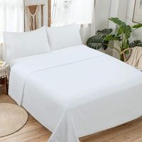 Juego de sabanas Super King 200 hilos blanca 2 fundas almohadas